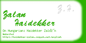 zalan haidekker business card